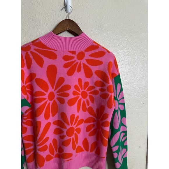 Gorman Rambling Jumper Floral Intarsia Sweater Merino Wool Womans US6 - Picture 3 of 13